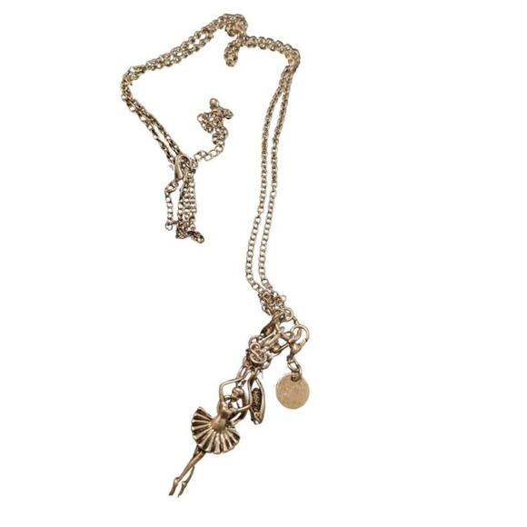 Ballerina Theme Interchangeable Silver Charm Necklace Chain Link Necklace Set - Picture 3 of 7